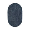 Work-Of-Art 22 x 40 in. Chenille Reversible Rug - Smoke & Navy Tweed WO2635547